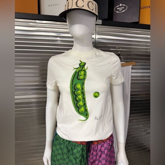 Gucci x Ken Scott NWT Pea Print T Shirt XS - Picture 1 of 13